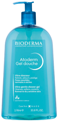 Image Bioderma Atoderm Gel douche, gel douche sans savon douceur