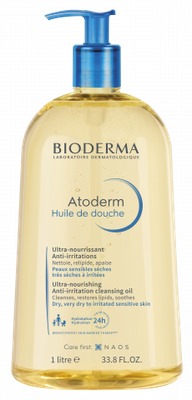 Image Bioderma ATODERM Huile de douche visage et corps, soin lavant apaisant peaux sensibles