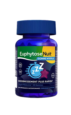 EUPHYTOSE NUIT - Gomme, complément alimentaire à base de mélatonine. - pot 30