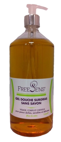 FREESENS GEL DOUCHE SURGRAS SS SAVON FLEUR DE COTON 1L